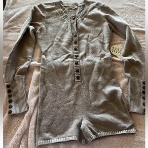 ORANGE KISS nwt One Piece Pajama Button Sweater Short Sexy Gone Viral L